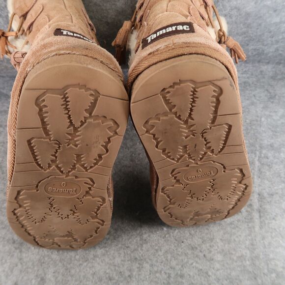 Tamarac Shoes Womens 9 Boot Winter Leather Wool Pull On Comfort Warm Brown Tahoe - Picture 13 of 14